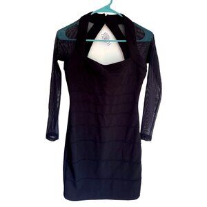 Moda International Cocktail Dress Size XS Vintage 90s Little Black Dress